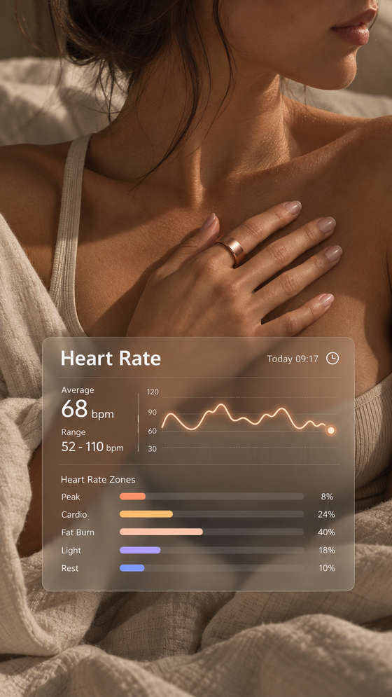Heart rate, every minute of the day and night