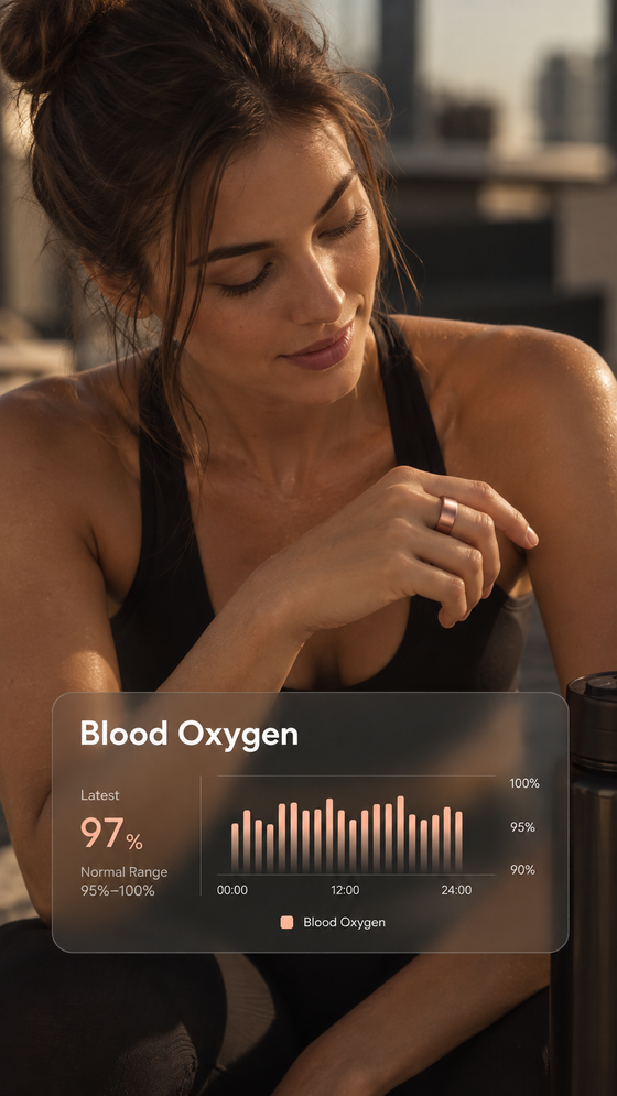 Blood oxygen, measured overnight